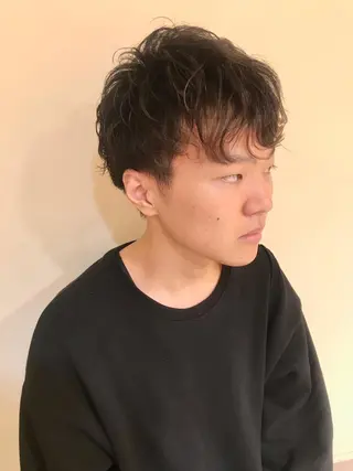 ショート パーマ メンズ コマツリサ ROCCO eastのヘアスタイル