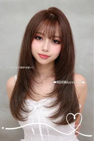 ロング ♡Aira♡lond /グレージュ/縮毛のヘアスタイル