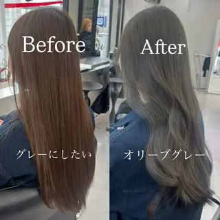 ロング カラー 心斎橋/ブリーチなし 髪質改善/レイヤーのヘアスタイル