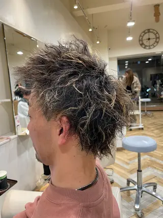 ショート カラー パーマ メンズ 青野 有雅のヘアスタイル