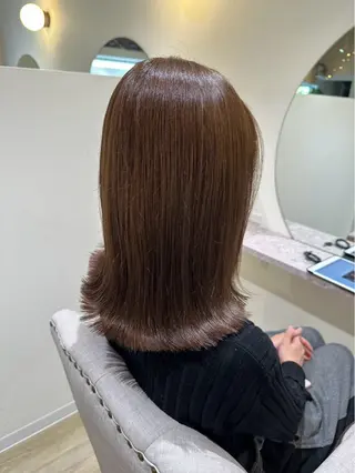 セミロング カラー LEAPS adore都島店所属・みゆう 都島/透明感のヘアスタイル