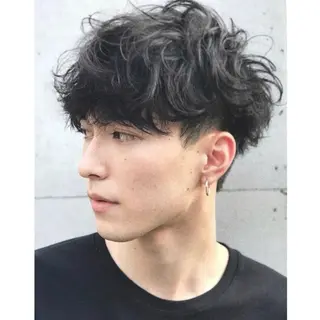 パーマ メンズ 🪄あべいくみ レイヤーカット🌙のヘアスタイル