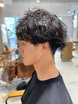 パーマ メンズ 鈴木弥月/大人ボブ× 透明感カラーのヘアスタイル