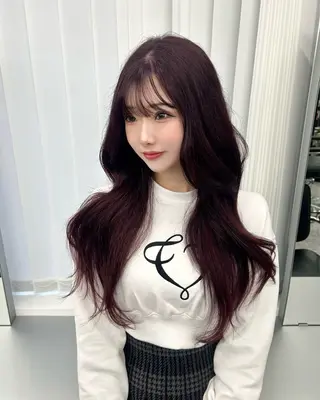 ロング カラー nanaka 🤍韓国ワンホンヘアのヘアスタイル