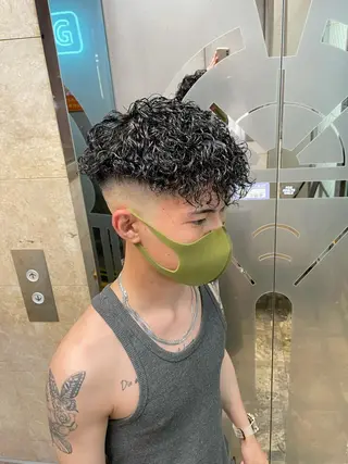 パーマ メンズ 渋谷/フェード/ 國分 翔のヘアスタイル
