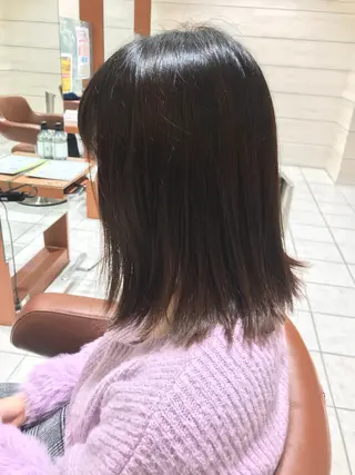 ミディアム カラー ヘアアレンジ テラモト カズヨシのヘアスタイル