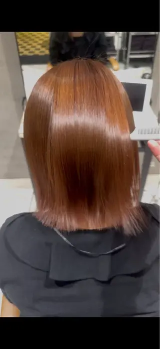 ミディアム 頭から整える美容師 松田のヘアスタイル