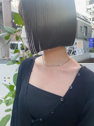 ショート センターパート/ 暖色カラーayuのヘアスタイル