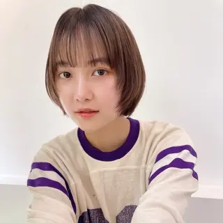 ショート カラー 透けるカラー 🫧かふうのヘアスタイル