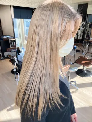 ロング カラー レイヤー専門家 ダブルカラー修のヘアスタイル