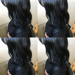 セミロング カラー 小栗 麻衣のヘアスタイル
