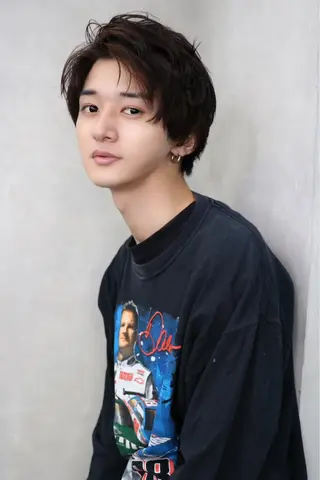ショート パーマ メンズ 半個室メンズ カット🥕羽鳥淳妃のヘアスタイル