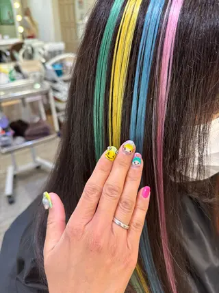 ミディアム 横浜🍒ルーツカラー エクステ／RIEのヘアスタイル