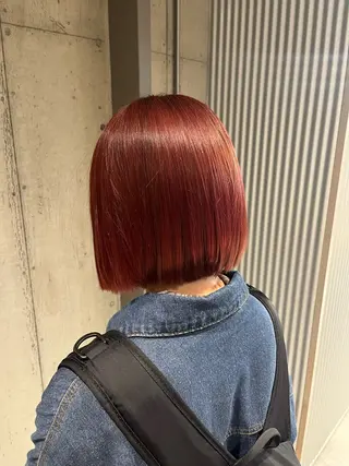 ミディアム カラー ヘアアレンジ ボブ×艶カラー 特化・リクト💥のヘアスタイル