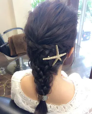 セミロング ロング ヘアアレンジ 沢田 瞳のヘアスタイル