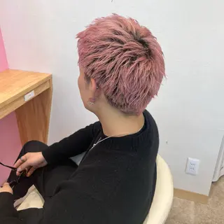 ショート カラー メンズ 望愛/レイヤー/ハイ トーン/デザインのヘアスタイル