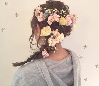 セミロング ヘアアレンジ 市川 千夏のヘアスタイル