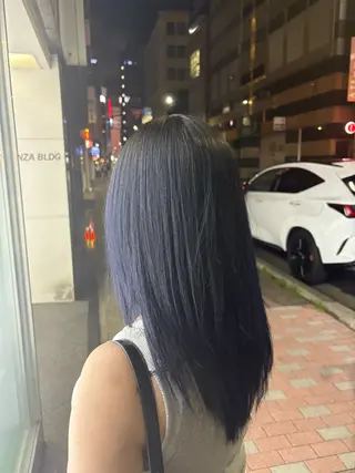 ロング カラー 大人っぽ韓国ヘア 寒色💙yuma💙のヘアスタイル