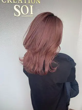 ロング カラー 三野 沙也のヘアスタイル