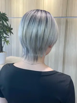 ショート カラー 野田頭 心🌿/ボブ レイヤー/艶カラーのヘアスタイル