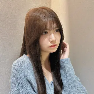 ロング カラー 髪質改善カラー ベージュ🤎YUMEのヘアスタイル