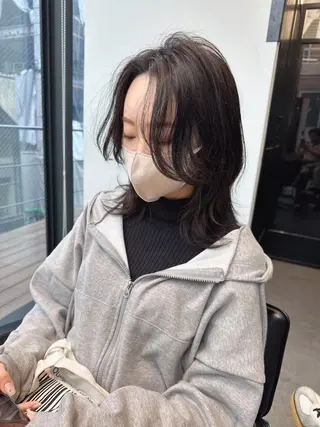 ミディアム カラー 韓国ヘア 店長NEGIのヘアスタイル