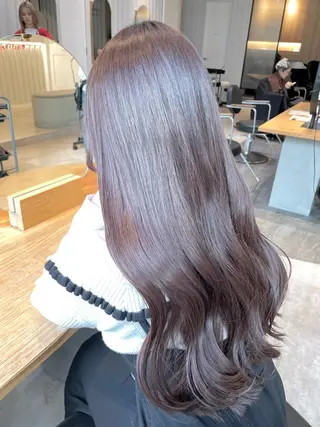 セミロング カラー 💘韓国レイヤー上 品カラーruru💘のヘアスタイル