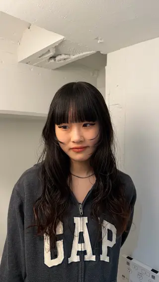 ロング カラー パーマ naturalカラー / Rukaのヘアスタイル