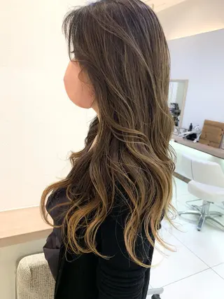 ロング カラー ヘアアレンジ 似合わせカラー/艶 髪質改善/ヨシザキのヘアスタイル