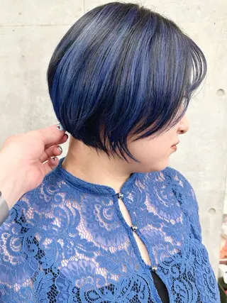 ミディアム カラー ボブ/ゆるふわ ボブパーマ/とういのヘアスタイル