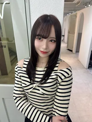 セミロング カラー 🪞個室サロン/韓国 艶髪/keito🪞のヘアスタイル