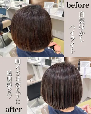 ミディアム ＡＳＨ大宮/ブリーチ 髪質改善/カラーのヘアスタイル