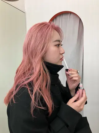 ロング カラー ムード造るハイトーン ケアブリーチ/ユウキのヘアスタイル