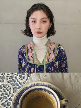 ミディアム カラー 砂原 ひよりのヘアスタイル