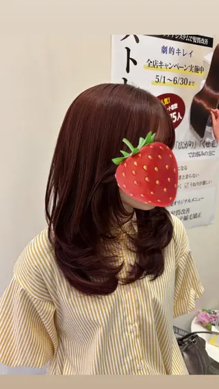 ロング 透明感グレージュ/ 縮毛矯正/静岡のヘアスタイル