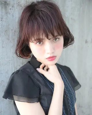 ショート カラー 代官山 ボブヘアーのヘアスタイル