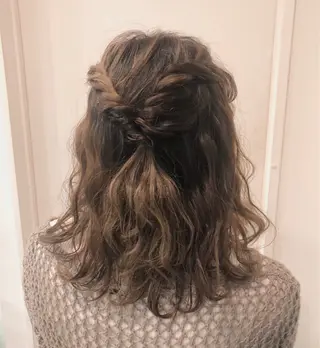 ミディアム カラー ヘアアレンジ 個室サロン🌼万希 ヘアケア/ヘッドスパのヘアスタイル