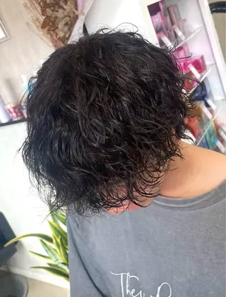 ショート パーマ メンズ 大島 渓翔のヘアスタイル