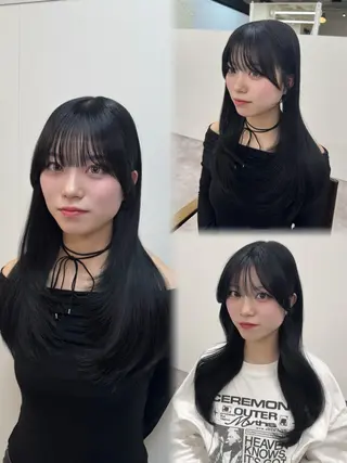 ロング レイヤーカット/ 艶カラー/山内一暉のヘアスタイル