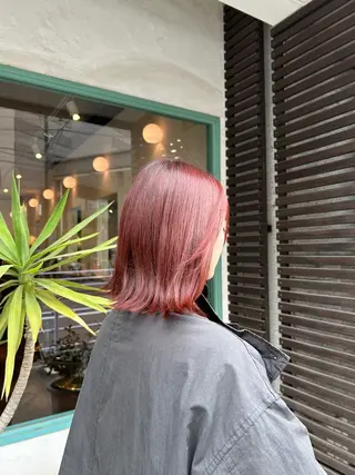 ミディアム カラー HASIMOTO jijibyMOPSのヘアスタイル