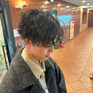パーマ メンズ 韓国メンズヘア 田城伶治のヘアスタイル