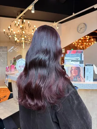 ロング カラー ヘアアレンジ 韓国×艶髪 さきのヘアスタイル