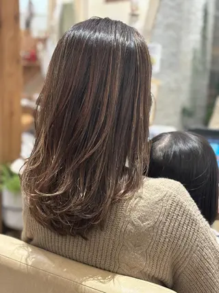 ミディアム カラー 艶髪☆外国人風カラー ハイトーン多田修弥のヘアスタイル