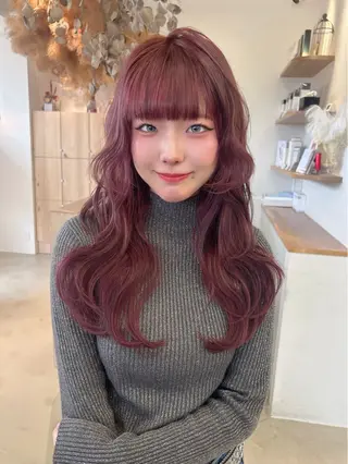 ロング カラー noa  🦋 ブリーチ/暖色のヘアスタイル