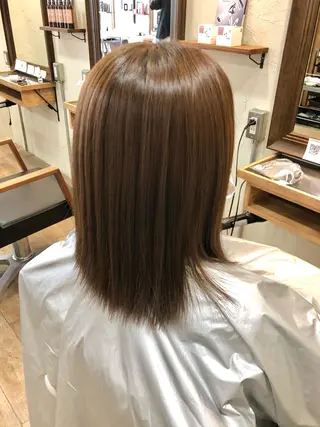 セミロング カラー ショート/ボブ/ メンズ/縮毛矯正のヘアスタイル