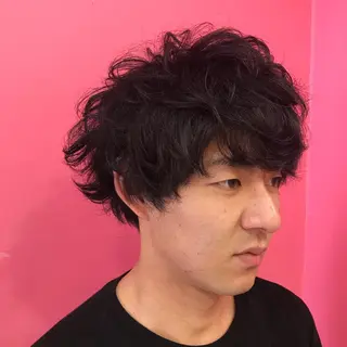ショート パーマ メンズ Vir by browのヘアスタイル