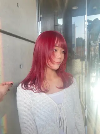 ミディアム カラー abe yuikaのヘアスタイル