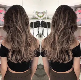 ロング カラー エクステ原宿 シンヤのヘアスタイル