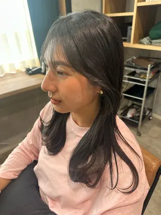 ロング 大久保 優香のヘアスタイル