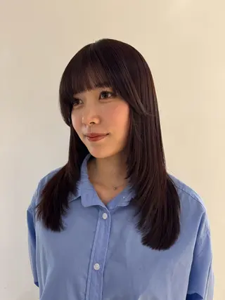 ミディアム 黒染め落とし ムラ修正　ハイトーンのヘアスタイル